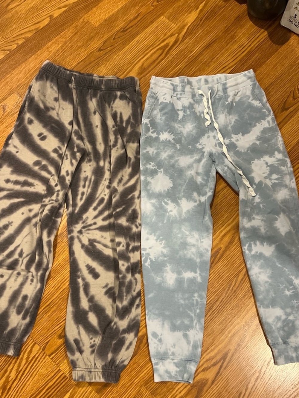 Garage Tie-Dye Jogger Pants - Blue and Gray